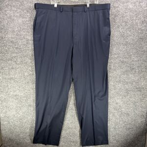 Bert Pulitzer Men’s Dress Pants 44x32 Navy Flat Front Wool Blend